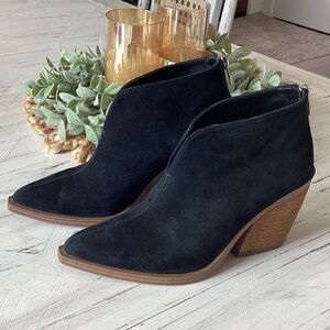 Vince Camuto Black Suede Ankle Booties